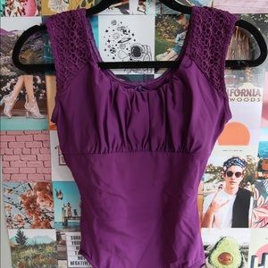Capezio Purple Dance/Ballet Leotard (Open Back)